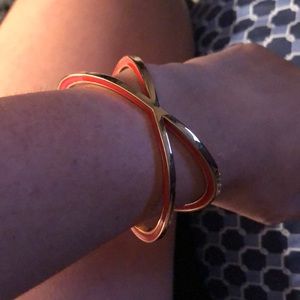 Baublebar gold and red enamel cuff